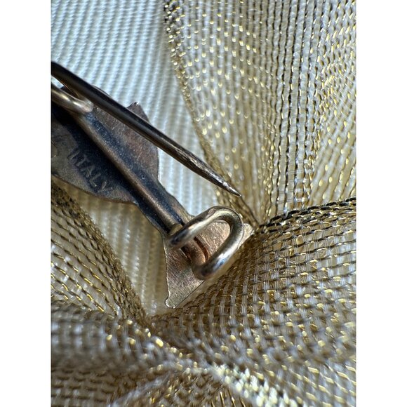 Vintage Italian Gold Chalice Pin Brooch With IHS Inscription - Teenie Tiny - Picture 7 of 10